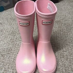Hunter Pink Kids Rain Boots